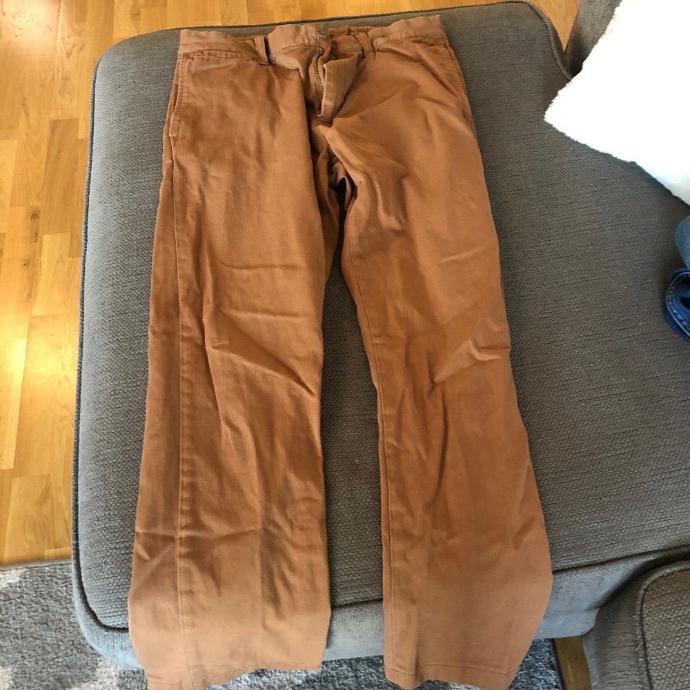 Men's J. Crew Burnt Umber Pants 34 x 34